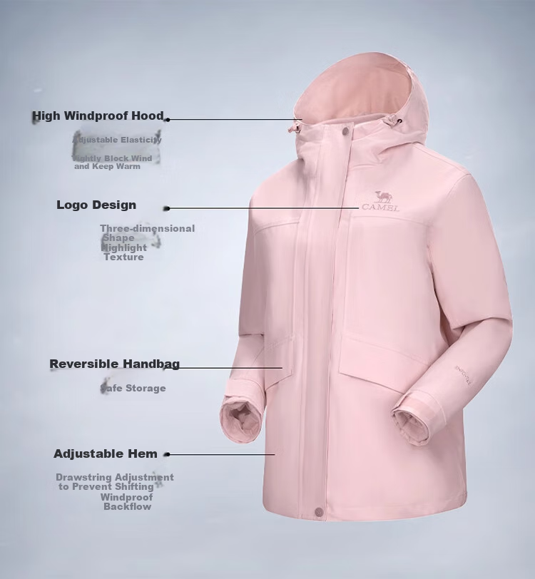 CAMEL Outdoor Jacket, Classic Workwear ICON Three-In Fleece Inner Liner, Mountaineering Suit, Size S 8