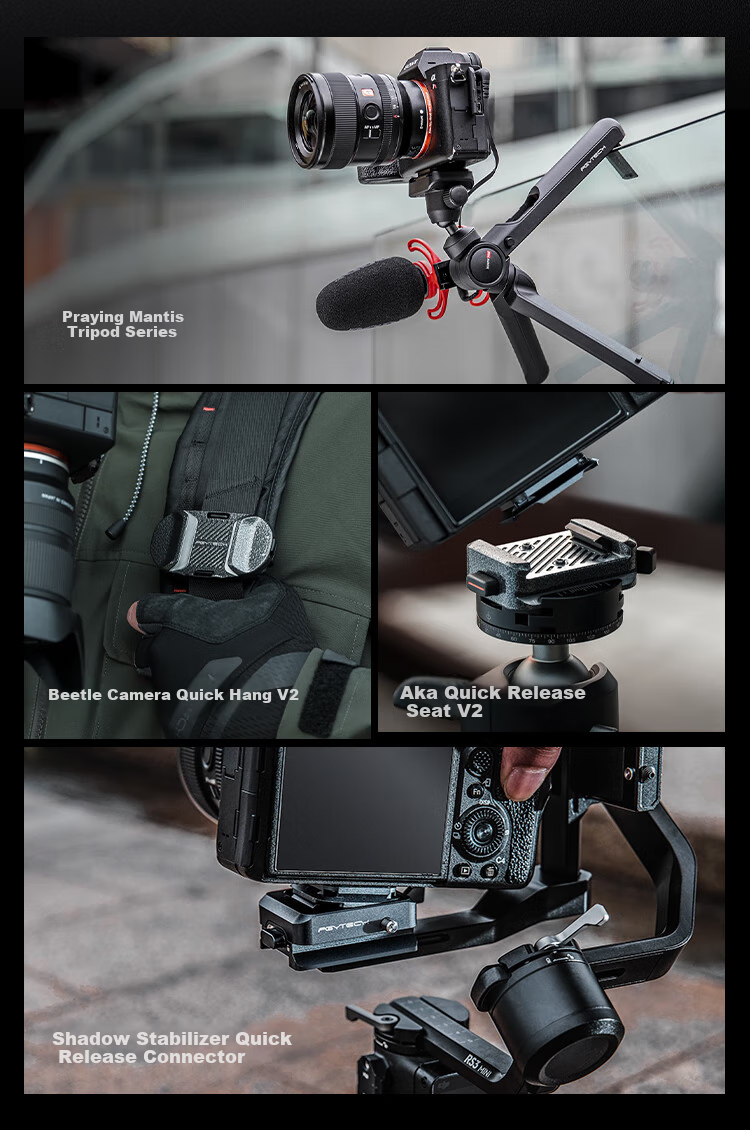 PGYTECH Quick-Release Camera Strap, Dandelion Camera Shoulder Strap, Quick-Release Crossbody, Pressure-Relieving Quick-Release Plate, Suitable for Fuji, Canon, Sony Camera Quick-Release Board And Quick-Release Plate Set 7