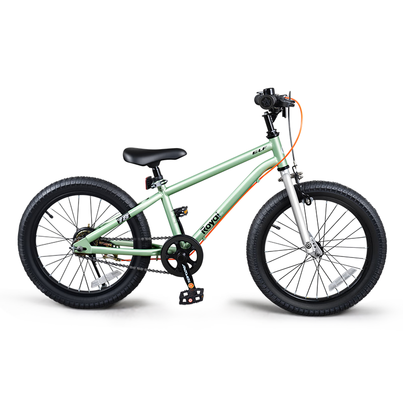 RoyalBaby Children's Bicycle Boys and Girls Gift Pedal Bike Mountain Bike 6-9 Years Old Little Elf 18-inch Bamboo Shadow Green