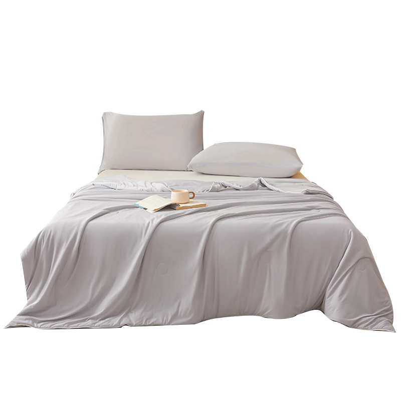 Grace Class 7A Antibacterial Summer Cool Quilt, Cooling Value 0.32, Air Conditioning Quilt, Cooling Silk Summer Quilt, 200*230cm, Mountain Gray