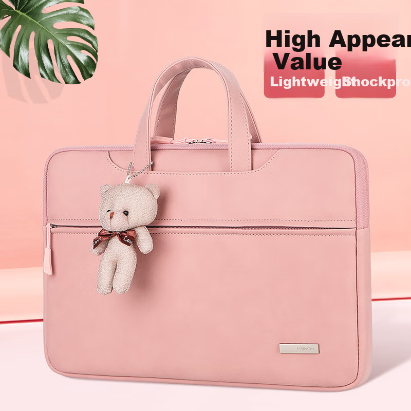 BRINCH Women's Handheld Laptop Bag, 15.6-Inch, Suitable for Xiaomi And Huawei, Large Capacity, Slim Laptop Bag