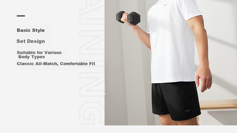 361° Men's Running Workout Set, Summer Quick-Dry Fitness Casual Short-Sleeve Shorts Two-Piece Suit 652524001H-1 8