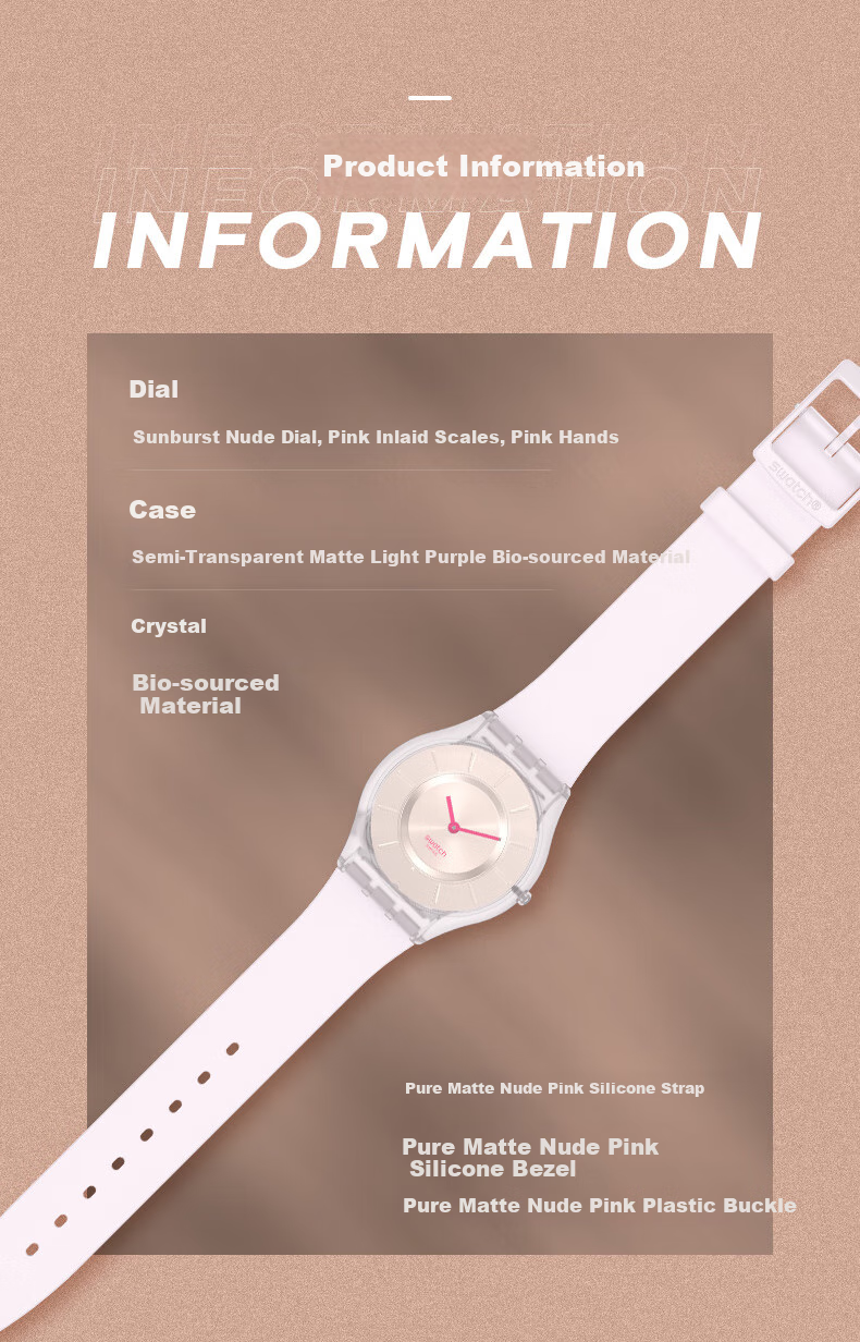 Swatch Swiss Watch, Ultra-Thin Watch for Middle And High School Exams, Women's Quartz Watch, Holiday Gift, Refreshing Mint 3
