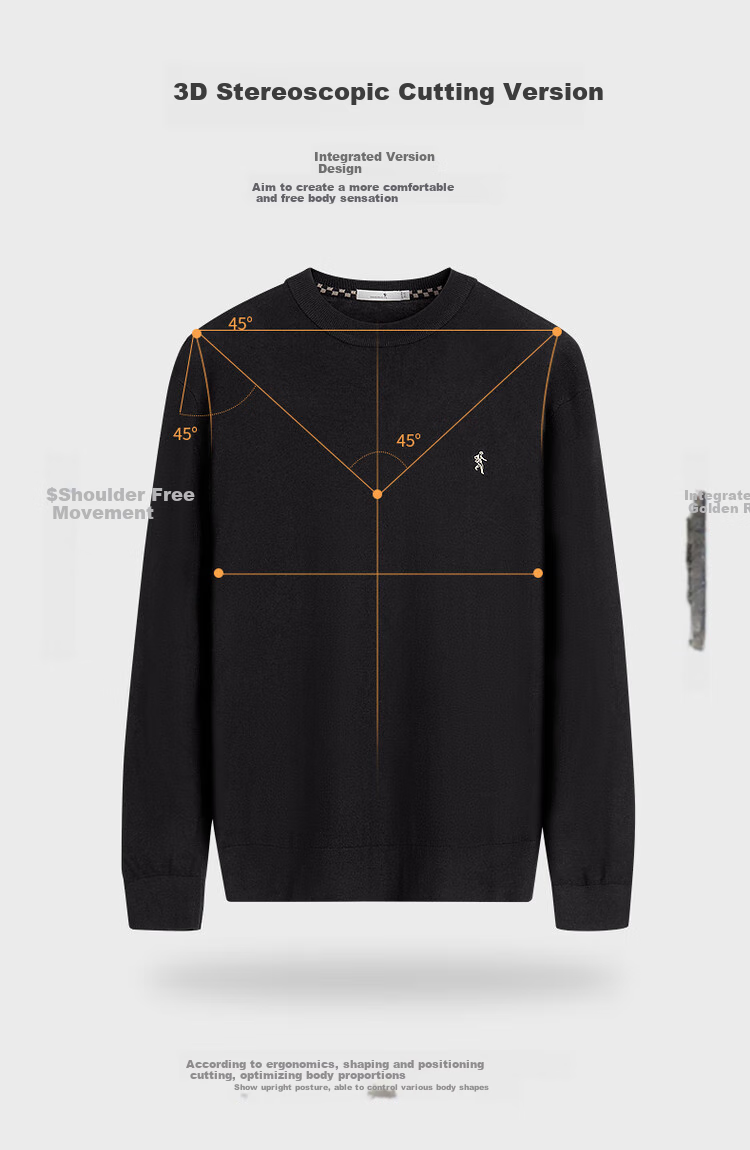 DANCING WOLVES [Sheep Wool] Autumn And Winter Classic Men's Thermal Sweater, Round Neck Long Sleeve Pullover, 701 Khaki, Size 190 4