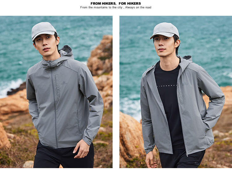 Pioneer Camp Ice Vein Sun Protection Jacket for Men, Summer Outdoor Cool-Feeling Breathable Hooded Long-Sleeve UV-Resistant Fishing Sports Sun Protection Thin Coat 16