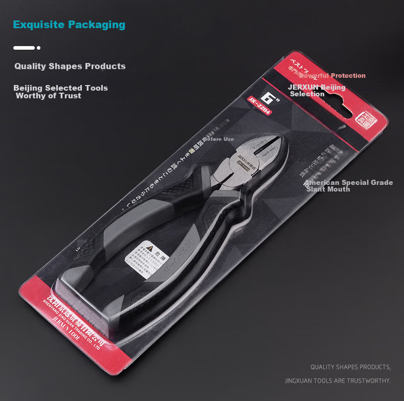 JERXUN Diagonal Cutting Pliers, 6-Inch Offset Diagonal Pliers, Electrician's Pliers, Flat-Nose Pliers, Diagonal-Nose Pliers, Labor-Saving Wire Cutters, Model Pliers 8