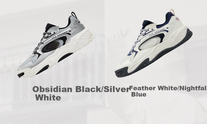 361° Men's Sneakers, Spring And Summer Mesh Leather Low-Top Sports Shoes, Classic Thick-Soled Casual Dad Shoes, 672516622-2 5