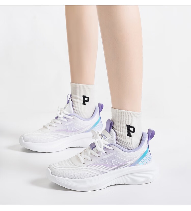 Global Taro Purple Flyknit Shoes Hot Sale 2026 Spring Lightweight Shock Absorption Non-Slip Versatile Student Campus Casual Sports Sneakers 10