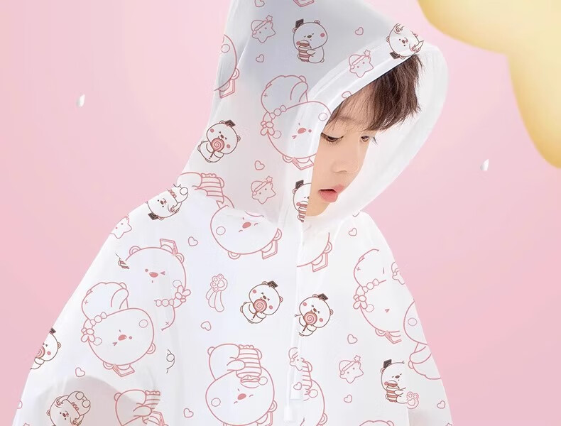 Aikangni Kids Raincoat 6-12 Years Disposable Thickened Anti-Storm Student Full-Body Protective Portable Stylish Little Aviator 15