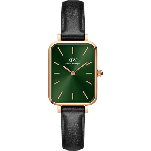 DanielWellington DW Ladies Watch, Retro Square Dial, Small Green Watch, Light Luxury Niche Quartz Wristwatch, Birthday Gift for Girlfriend, DW446