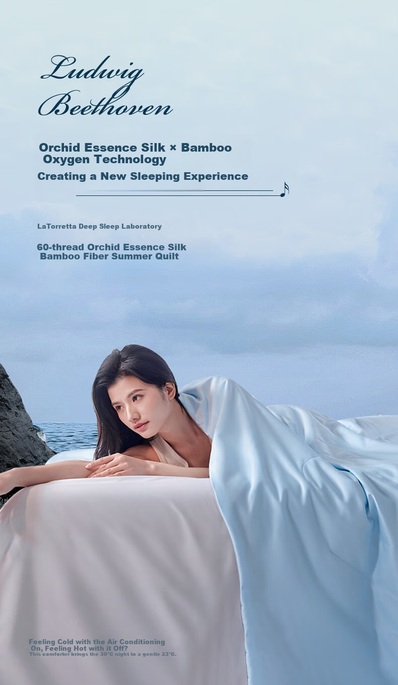 La Torretta Summer Cooling Quilt, Air Conditioning Comforter, 60-Count Lenzing Tencel Bamboo Fiber, Thin Summer Cool Feeling Duvet Insert, 200*230cm 4