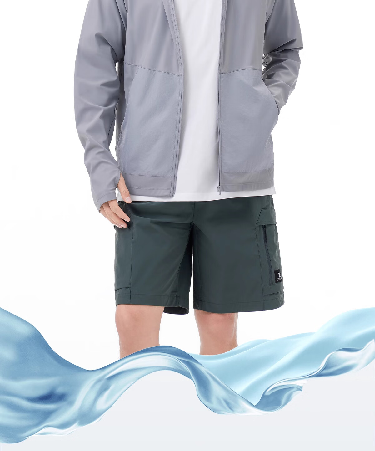 CAMEL Cold White Original Yarn Sun Protection Clothing UPF50+, Quick-Drying High-Elasticity Sun Protection Jacket A15BAVV086, Phantom Black 2XL 2