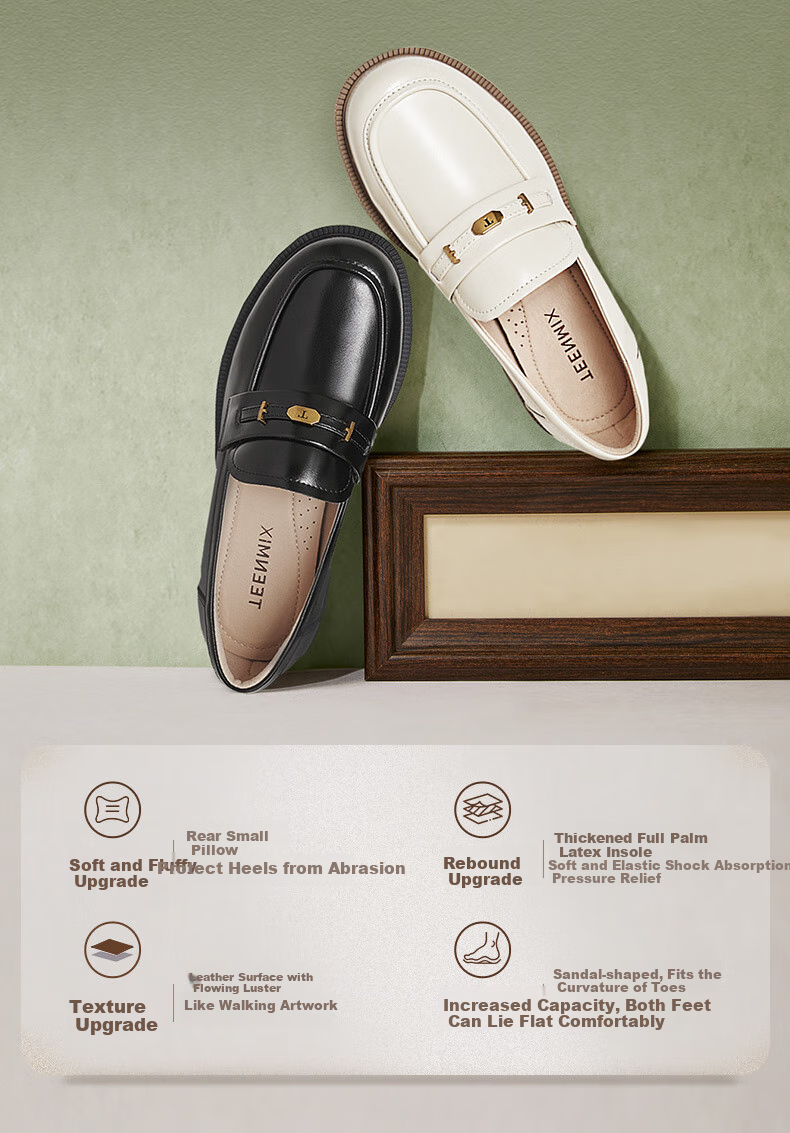 TEENMIX Women's Flats, Same Style As in Department Stores, Versatile JK Shoes, Fashionable Commuter Loafers, New Arrival 4