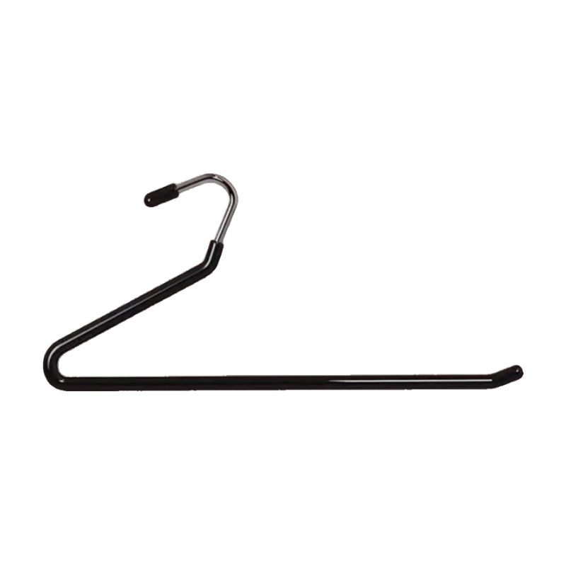 Guangduola Hangers, Home Use, Seamless, Non-Slip, Stainless Steel, Plastic-Coated Pants Hangers, Closet Storage, Black, Pack of 10
