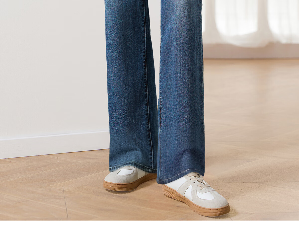 Taxiang High-Waisted Jeans for Women with Pockets, Wide-Leg Pants, Versatile Straight-Leg Trousers, Fashionable Women's Pants, Long Pants T143N1016 6