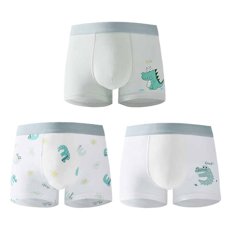 LangSha Boys' Underwear, Student Grade A Cotton, for Older Children And Teenagers, Developmental Boxer Briefs, 3-Pack, Size 150