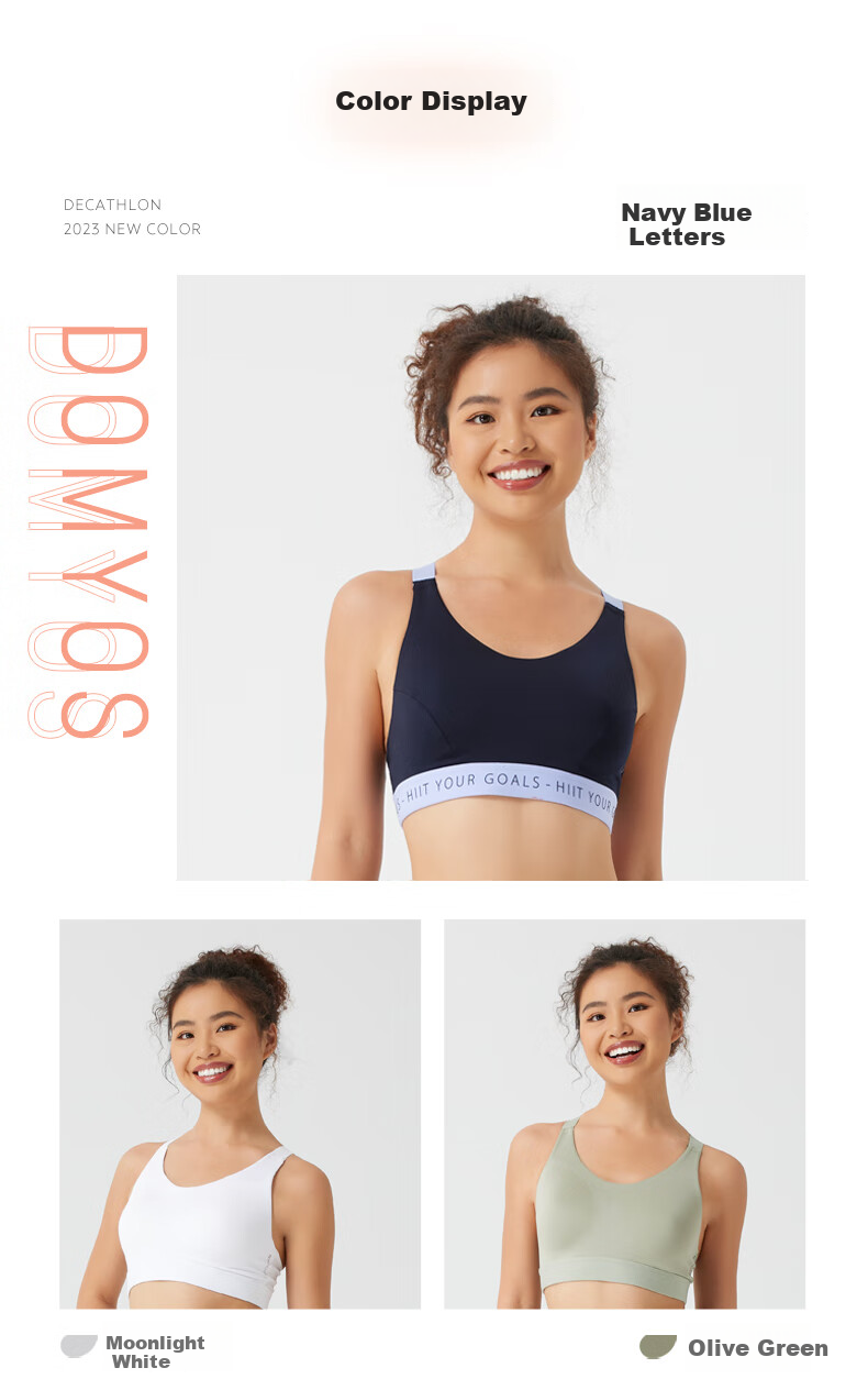 DECATHLON Women's Sports Bra, Wireless, Push-Up, Shock-Absorbing, Anti-Sagging, for Running, Beautiful Back Design - 4050490-L 7