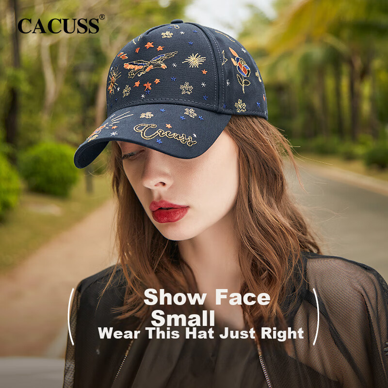 CACUSS Baseball Cap for Women, All-Season Visor Hat, Outdoor Sun Protection Cap, Korean Style Versatile Casual Hat, Navy Blue