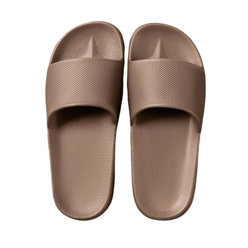 JD Original Candy Slippers, Non-Slip Lightweight Home Slippers for Men, Odor-Resistant Bathroom Slippers for Couples, Gray-Brown, Size 42-43