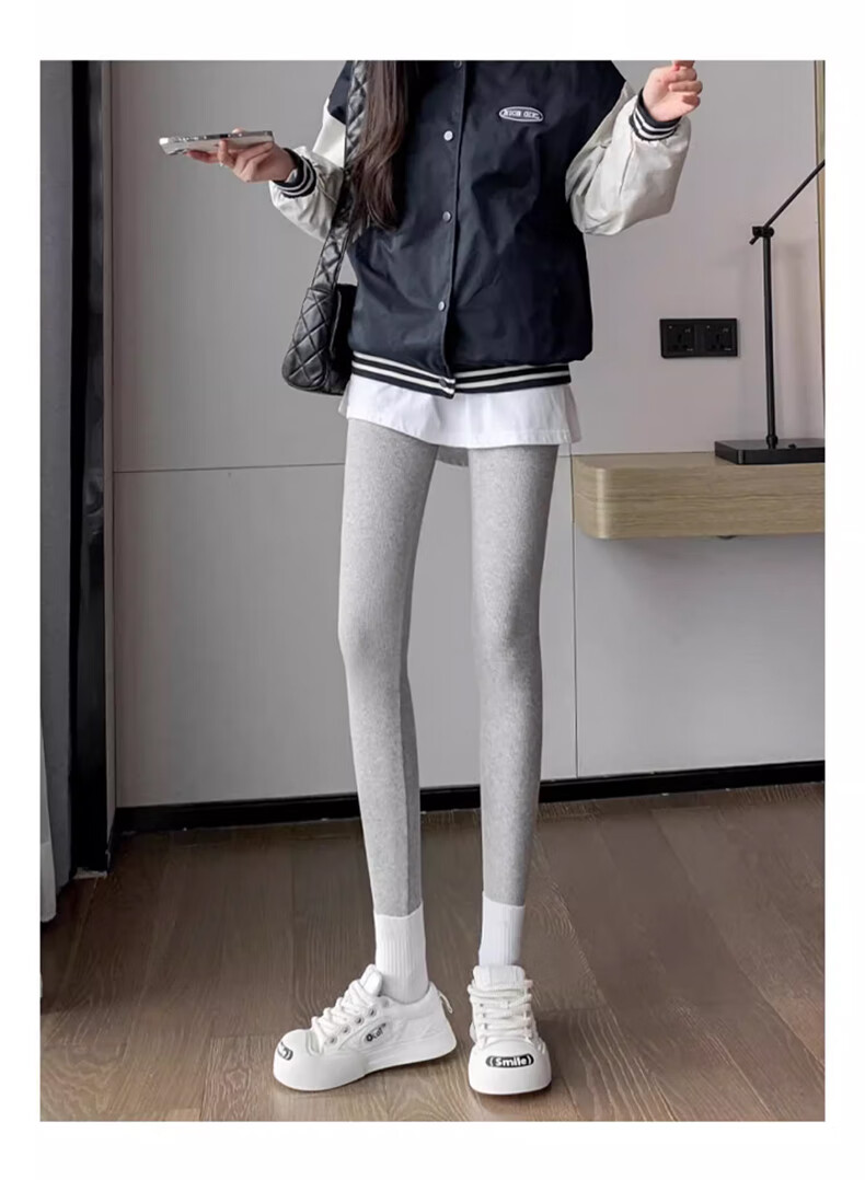 LangSha Leggings for Women, Spring And Autumn Style, High-Waisted Slimming Cotton Pants, Tight-Fitting Tights, Black Skinny Pants, Autumn Pants 17