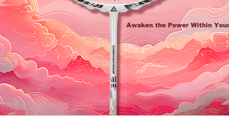 PEAK [Waking Lion] Full Carbon Badminton Racket, Entry-Level High-Quality Lightweight Single Racket for Men And Women, 5U Lightweight And Durable 3