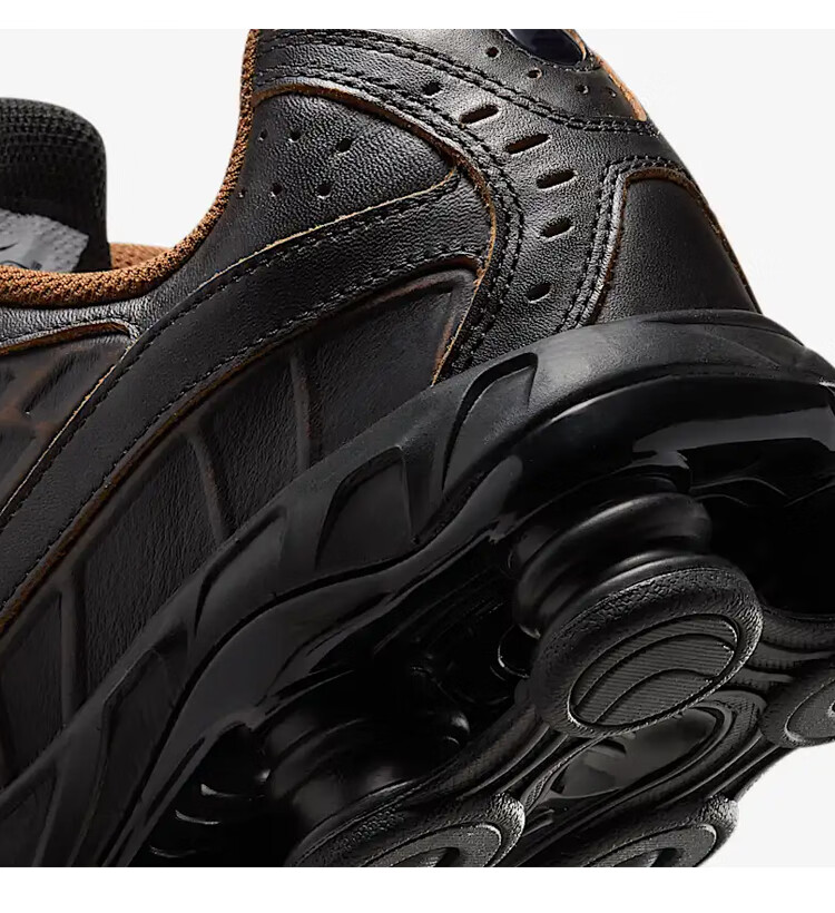 NIKE Men's Casual Shoes, SHOX RIDE 2 PRM Sneakers, HV4447-010, Black And Brown, Size 42.5 3