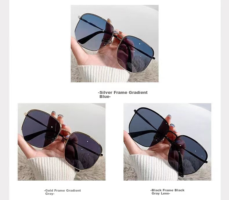 GOGOSOON 2025 New Women's Versatile Driving Sunglasses, High-End UV Protection Blue Glasses, Large Frame Men's Sunglasses 5