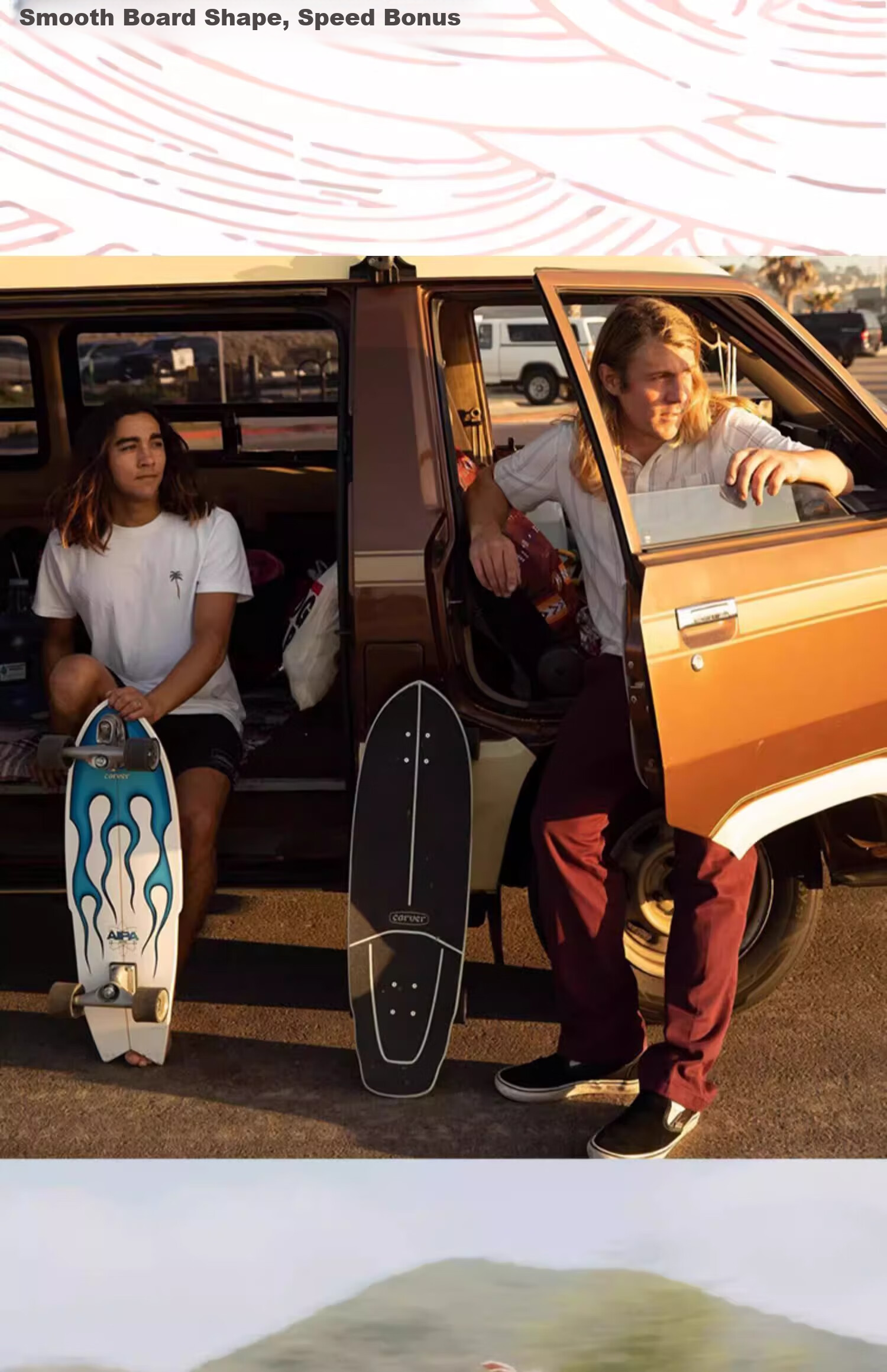 Carver Land Surfboard [Gift Box Edition] Taylor Knox Signature "Red Feather" 31.25-inch PU Truck 10