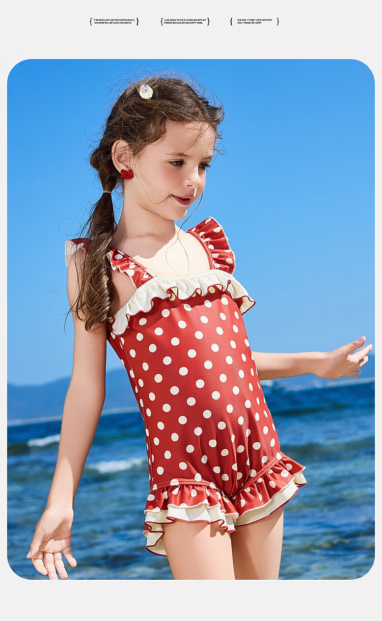 ASK JUNIOR Kids Sunscreen Swimsuit Summer Girls Teen Hong Kong Style One-Piece Swimwear Youth Beach Vacation 160 5