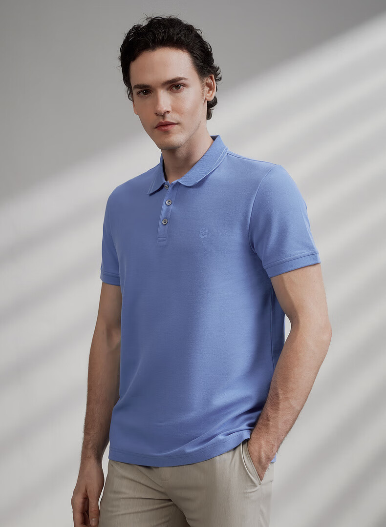 G2000 Pique Comfortable Skin-Friendly Spring Summer Men's Printed Logo Polo Shirt Dark Blue 2XL 2