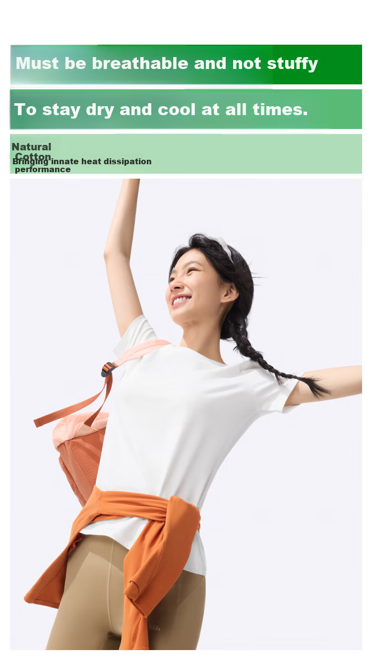 Beneunder Women's White Short Sleeve T-Shirt, Cotton Sweat-Absorbing Base Shirt, Spring High-Quality Versatile CT005, Light Gray Beige XXL 7