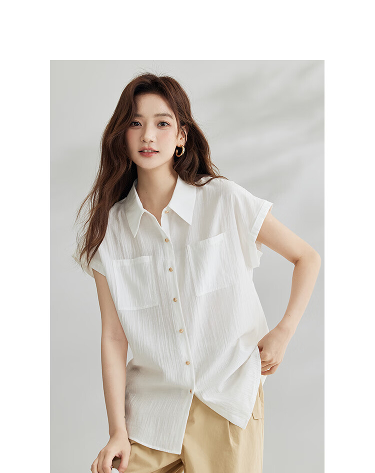 Inman Commuter Elegant Cap Sleeve Short Sleeve Shirt Women Summer Fashion High-End Roland Purple L 11