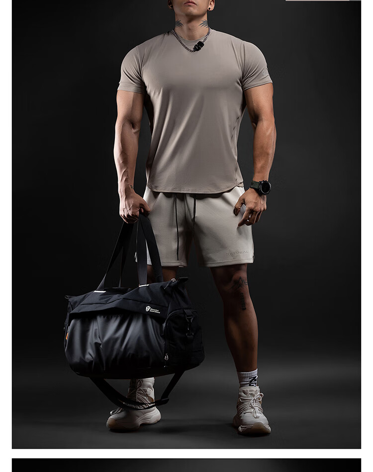 Monster Guardians Men's Sports Fitness Shirt Original Yarn Quick-Dry T-Shirt Lightweight Breathable Basic Running Training Short Sleeve Charcoal Black XL 14