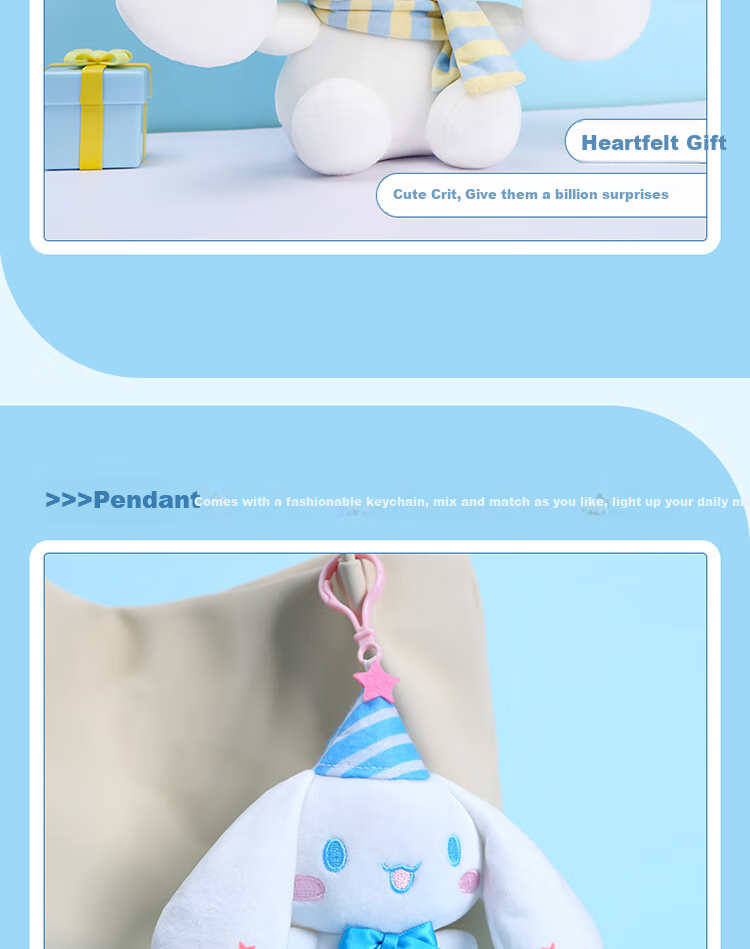 Cinnamoroll Sanrio Plush Pillow Doll New Year Valentine's Day Gift for Girlfriend Birthday Premium Niche 12