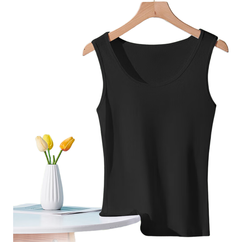 LangSha 100% Pure Cotton Women's Tank Top, Summer Undershirt, Sleeveless Vest, Base Layer, 2026 New Style