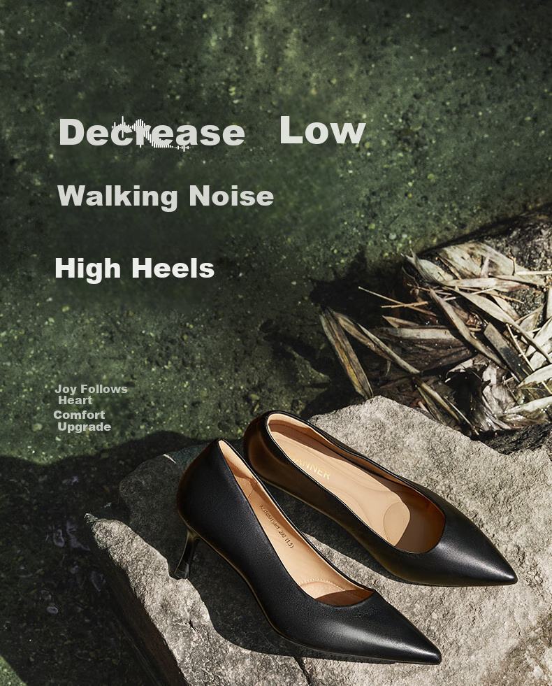 C.BANNER [Silent Series] Women's Shoes, Autumn Fashion Pumps, Irregular Heel, High Heels for Commuting, A22471632, Apricot Color, Size 38 2