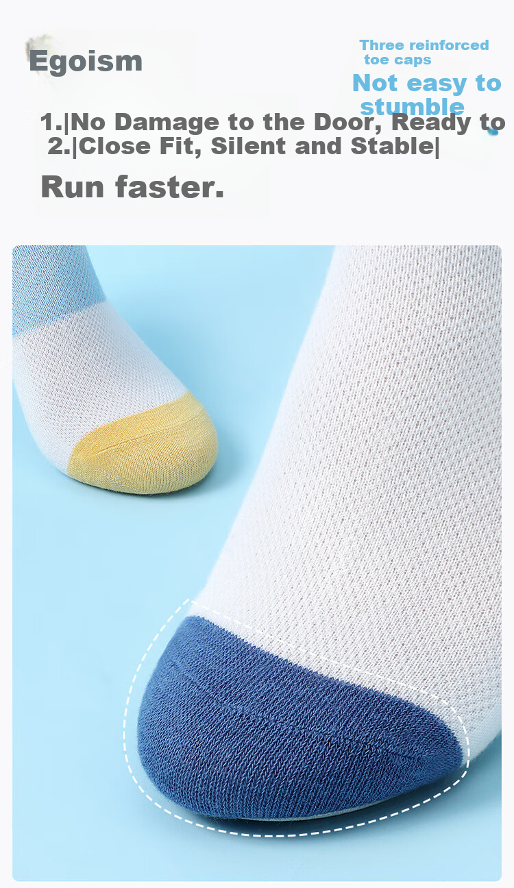 LangSha Boys' Cotton Mesh Socks Mid-Calf Breathable Comfortable Spring Summer 7