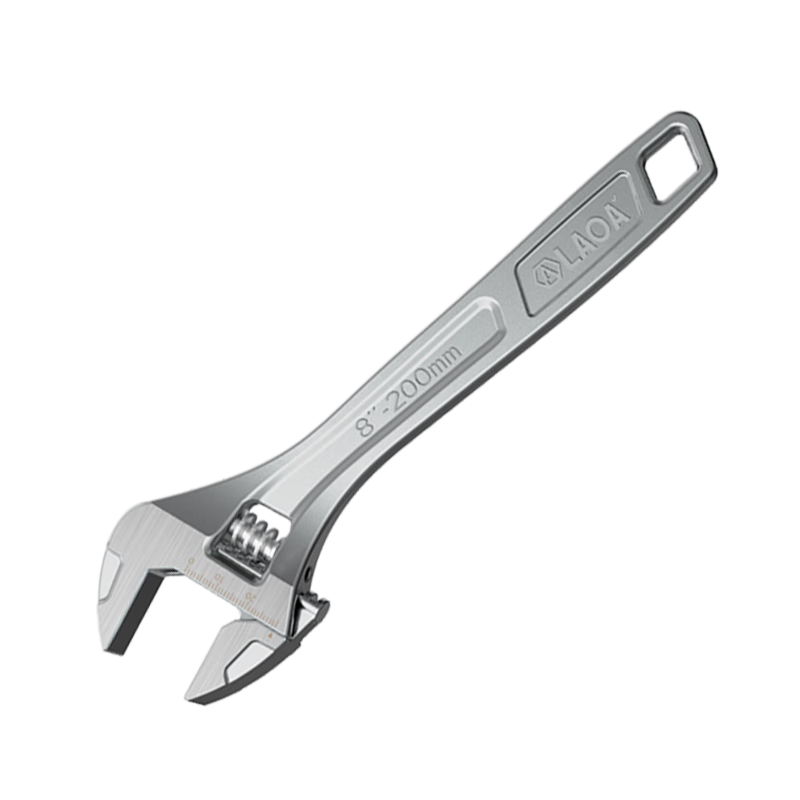 LAOA LA150008 Industrial Adjustable Wrench 8 Inch Multi-Function Large Opening Pipe Wrench for Home Use
