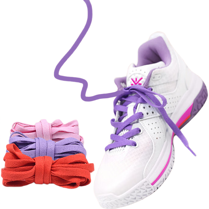 FOOTOPPO Shoe Laces, White And Black, Colorful, Suitable for Men's White Sneakers, Sports Shoes, Basketball Shoes, Flat Laces for Wome