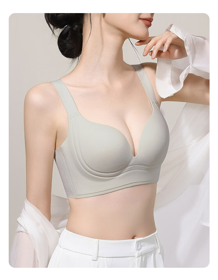 GRACEWELL Seamless Smooth Lift And Push-Up Bra for Women, Anti-Sagging, Minimizing for Large Breasts, Adjustable Wireless Brassiere 16