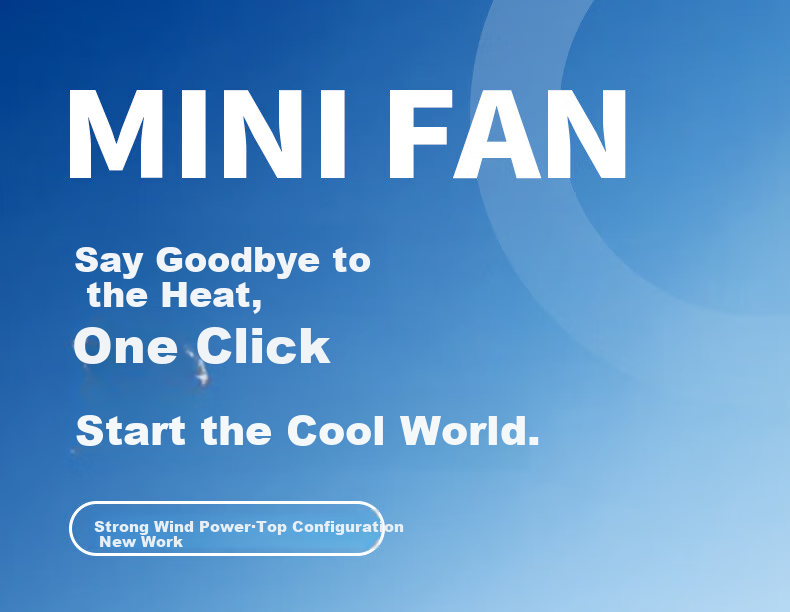 KOVOL Handheld Mini Fan, Foldable Portable Stand, USB Fan, Desktop High-Power Neck-Hanging Fan for Outdoor, Student Dormitory, Office, Rechargeable Personal Small Electric Fan with Ultra-Long Battery Life 1