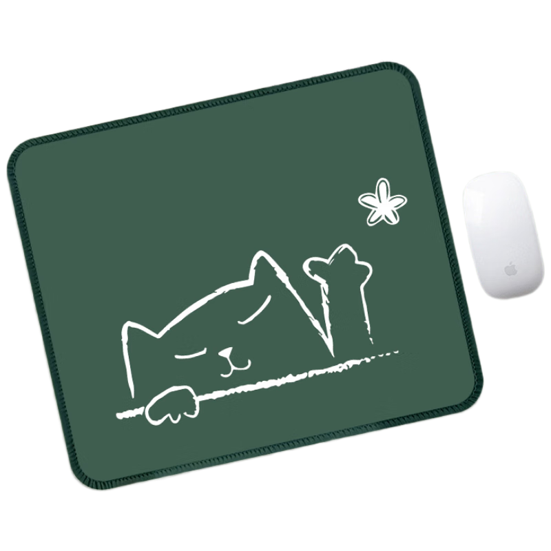 JPLAYER Small Thickened Mouse Pad Student Office Computer Desk Mat Creative Simple Text Precision Edge Locking 260*210*3mm