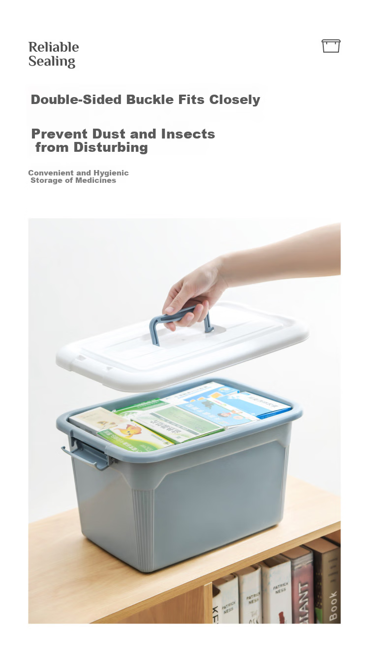 Xitianlong Plastic Storage Box, Thickened Large Size, for Clothes, Snacks And Toys, Car Organizer, 13L Capacity, 1 Piece, without Wheels 11