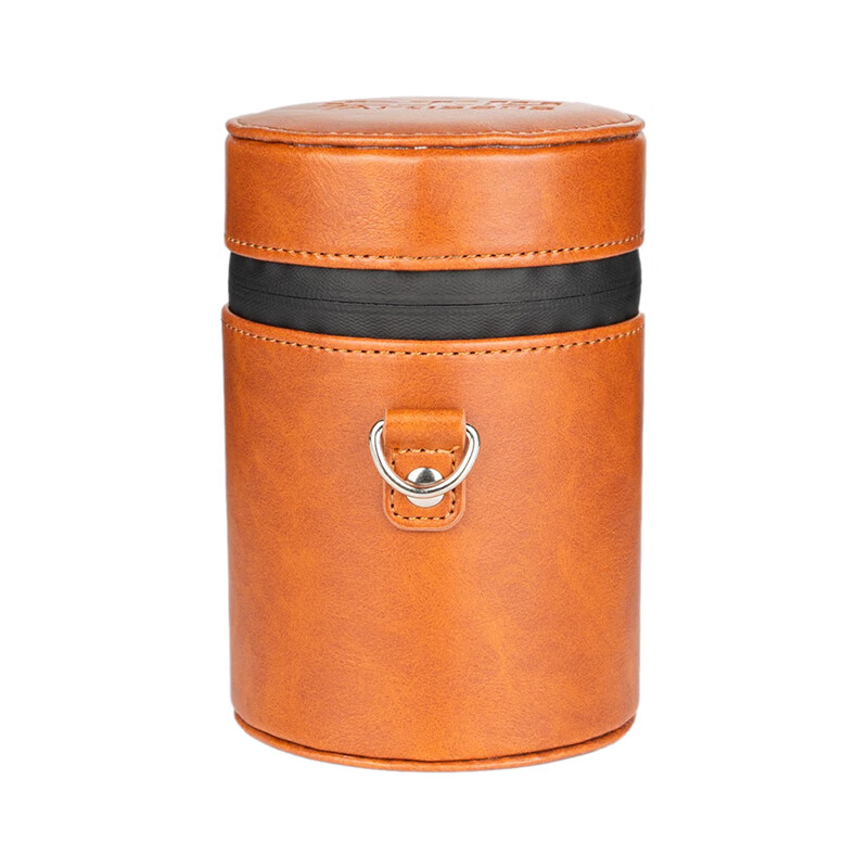 Qigongjiang Leather Lens Tube Storage Bag 14cm-9cm, Lens Tube Bag Belt Inner Protective Cover, Waterproof, Suitable for Canon Nikon Sony Fuji Pentax Yongnuo Tonglong 2