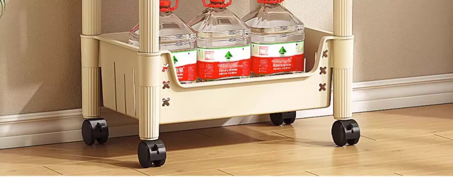 Quanpinwu Movable Bookshelf Storage Rack, Floor-Standing Bookcase, Bag Organizer Shelf, Storage Rack, Snack Shelf, Small Cart, Small Bookshelf 8