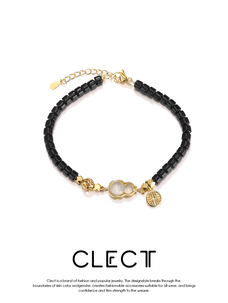 Clect Gufeng Hulusi Bracelet for Women, Luxury Niche Hand Jewelry, National Trend Fashion Accessory, Unique Birthday Gift for Girlfriend 1