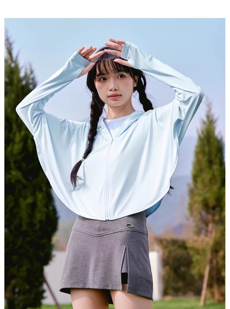 Warrior Ice Silk Sunscreen Jacket for Women 2026 New Summer UV Protection Slim Cape Coat Small Size Sun Protection Clothing 11