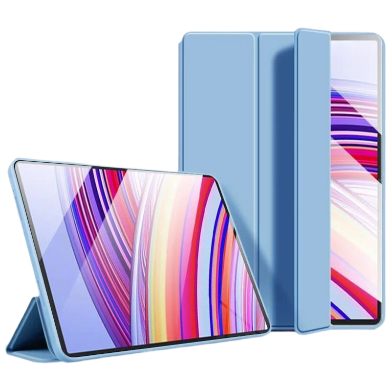 HBOALG Compatible with Redmi Pad Pro Case, 2024 Model Redmi Pad Pro Protective Cover, 12.1-Inch Full Protection Shockproof Slim Leather Case with Sleep/Wake Function, Blue