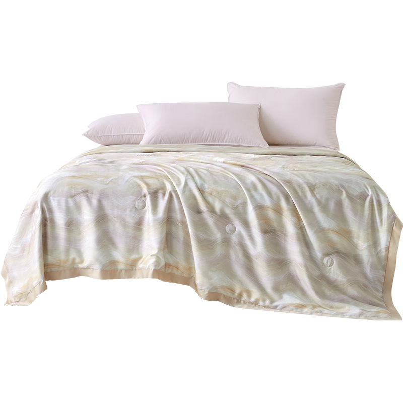 Ciyun Ice-Soft Cooling Silk Summer Quilt 100% Washable Silk Air-Conditioned Blanket 150*210cm Qingqiu