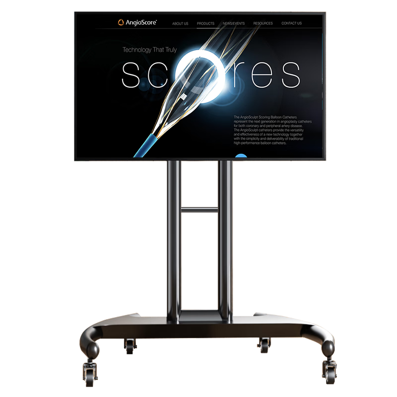 Enlipu TV Mobile Stand, Compatible with 32-75 Inch TVs, Floor-Standing Teaching TV Stand, All-In Video Conference Display Screen Universal Stand